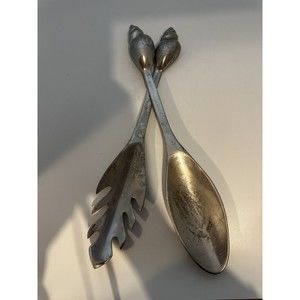 Seashell Salad Servers 13" Stainless Steel IHI Made in India